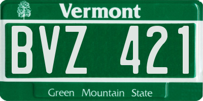 VT license plate BVZ421