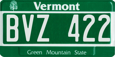 VT license plate BVZ422