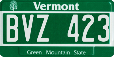VT license plate BVZ423