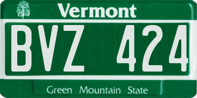 VT license plate BVZ424