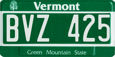 VT license plate BVZ425