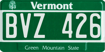 VT license plate BVZ426