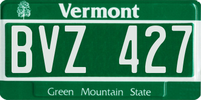 VT license plate BVZ427