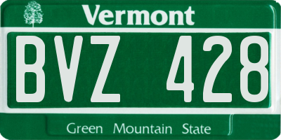 VT license plate BVZ428