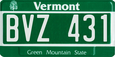 VT license plate BVZ431