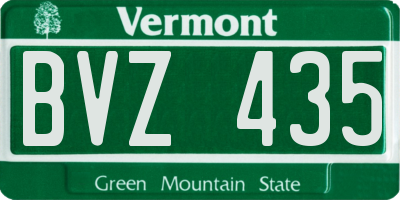 VT license plate BVZ435