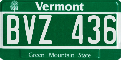 VT license plate BVZ436