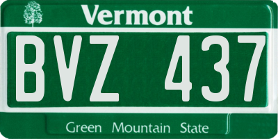 VT license plate BVZ437