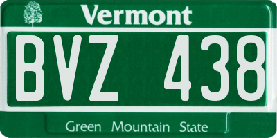 VT license plate BVZ438