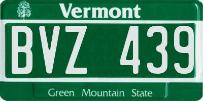 VT license plate BVZ439