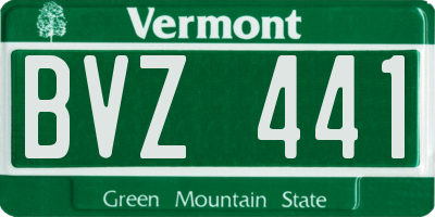 VT license plate BVZ441