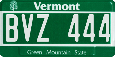 VT license plate BVZ444