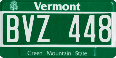 VT license plate BVZ448