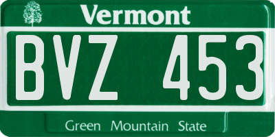 VT license plate BVZ453