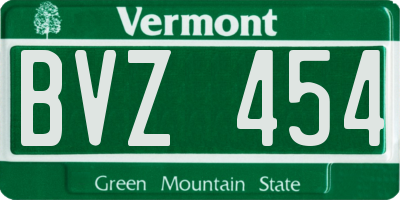 VT license plate BVZ454