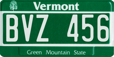VT license plate BVZ456