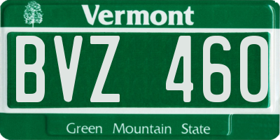 VT license plate BVZ460