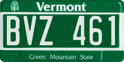 VT license plate BVZ461