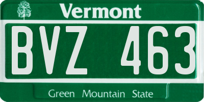 VT license plate BVZ463
