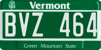 VT license plate BVZ464