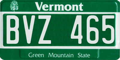 VT license plate BVZ465