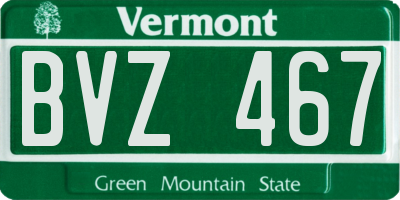 VT license plate BVZ467