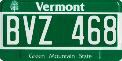 VT license plate BVZ468