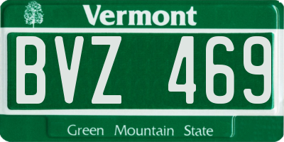VT license plate BVZ469