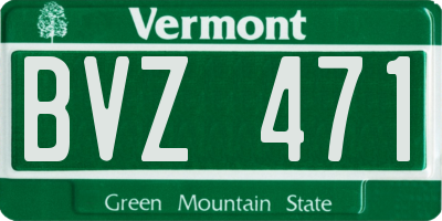 VT license plate BVZ471
