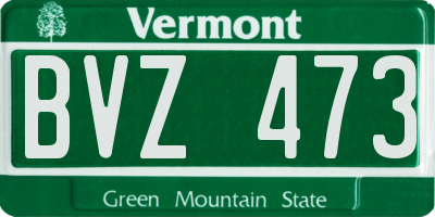 VT license plate BVZ473