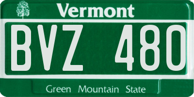 VT license plate BVZ480