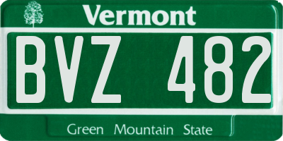 VT license plate BVZ482