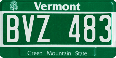 VT license plate BVZ483