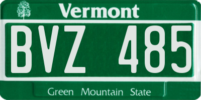 VT license plate BVZ485