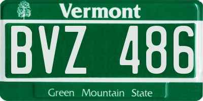 VT license plate BVZ486