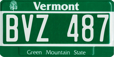 VT license plate BVZ487
