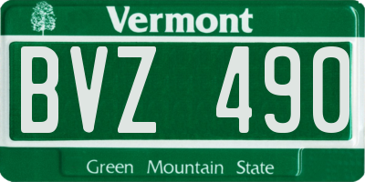 VT license plate BVZ490