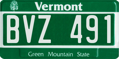 VT license plate BVZ491