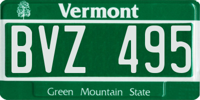 VT license plate BVZ495