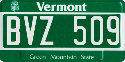 VT license plate BVZ509