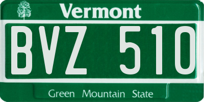 VT license plate BVZ510