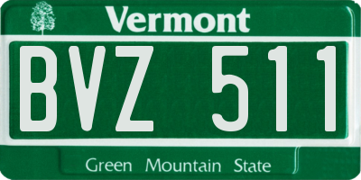 VT license plate BVZ511