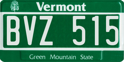 VT license plate BVZ515