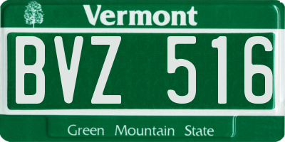 VT license plate BVZ516