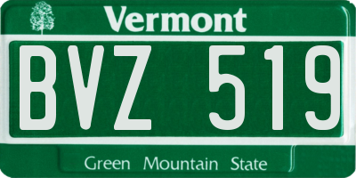 VT license plate BVZ519