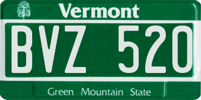 VT license plate BVZ520