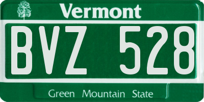 VT license plate BVZ528