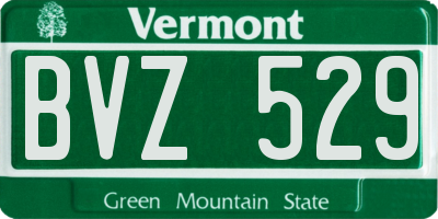 VT license plate BVZ529