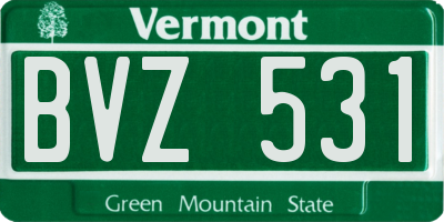 VT license plate BVZ531