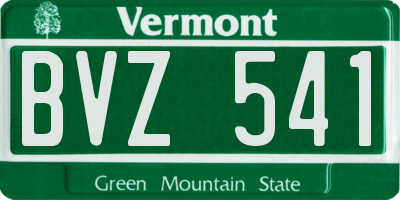 VT license plate BVZ541